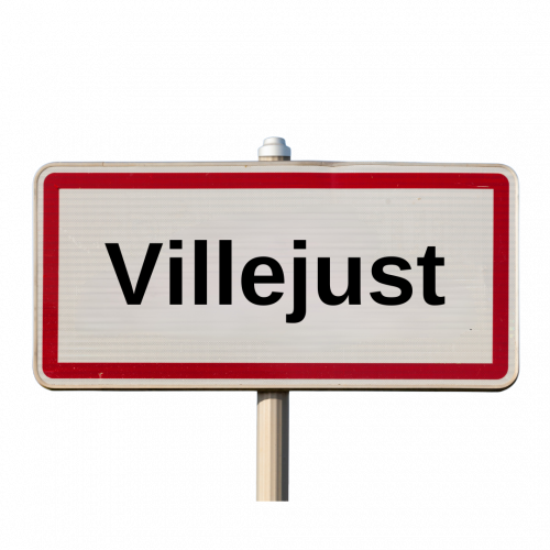 Taxi Villejust panneau ville
