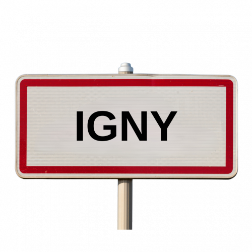 Taxi Igny panneau ville